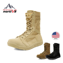 Wholesale Men's Lace-up Protective Toe Waterproof Genuine Leather Military Army Boots For Men